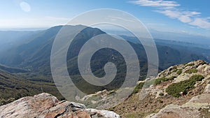 Spanish mountain peaks in Catalonia, mountain Montseny, mountain peak les Agudes