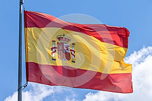 Spanish national flag. Kingdom of Spain. ESP