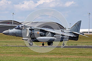 Spanish Navy Armada EspaÃÂ±ola McDonnell Douglas EAV-8B Harrier Jump Jet aircraft