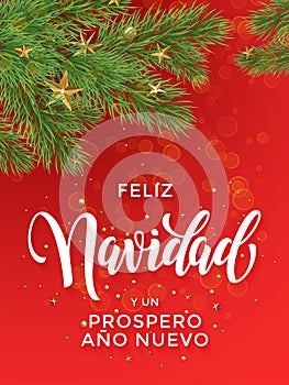 Spanish New Year Feliz Ano Nuovo greeting card decoration background
