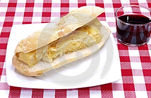 Spanish omelet. photo