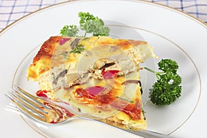 Spanish omelet portions