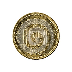 1 spanish peseta coin 1966 obverse photo