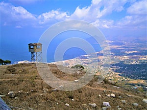 Spanish Quarter and splendid landscape in Erice town, Italy