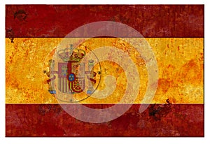 Spanish Spain Flag Grunge Tin