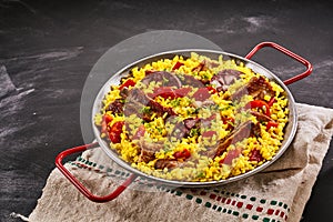 Spanish speciality paella al