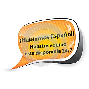 Spanish speech bubble / sticker