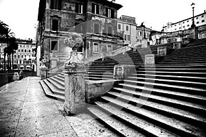 Spanish square with Spanish Steps in Rome Italy