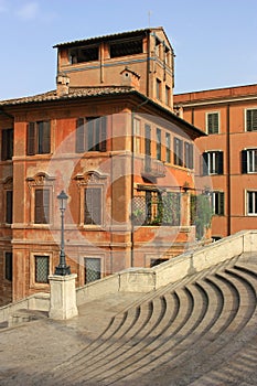 Spanish steps in the ancient city of Rome