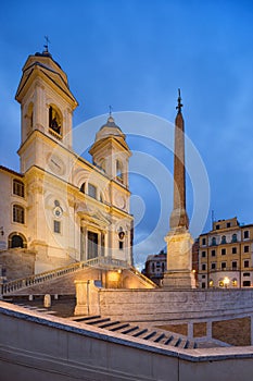 Spanish Steps and  Fontana della Barcaccia in Rome, Italy. photo