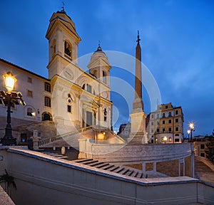 Spanish Steps and  Fontana della Barcaccia in Rome, Italy. photo