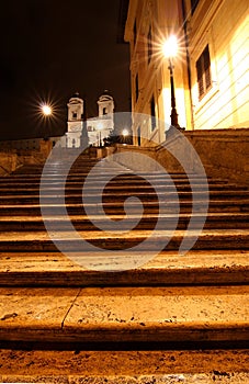 The Spanish steps at night, Rome