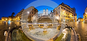 Spanish Steps at night, Rome, Italy