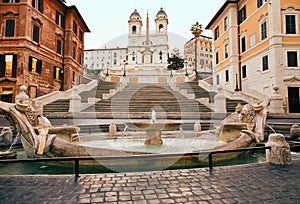 Spanish Steps in Rome, Italy nobody