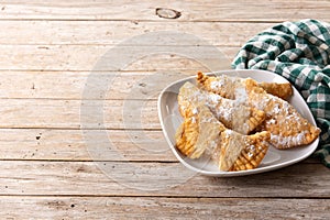 Spanish sweet stuffed pastry filled with angel hair