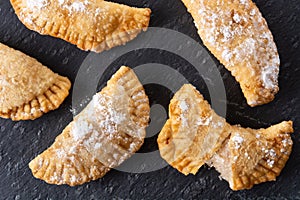 Spanish sweet stuffed pastry filled with angel hair