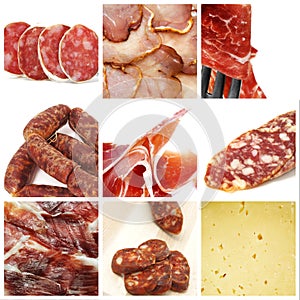 Spanish tapas collage