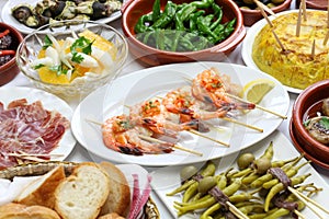 Spanish tapas variety