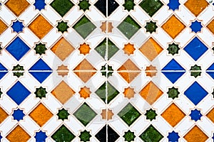 Spanish tiles close up