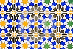 Spanish tiles close up