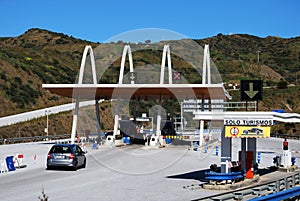 Spanish toll plaza, Andalusia, Spain.