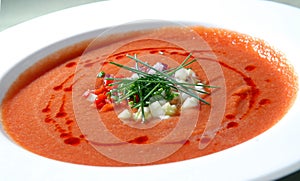 The Spanish tomato soup gaspacho