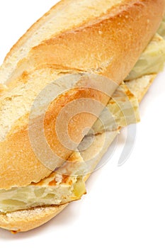 Spanish tortilla de patatas sandwich photo