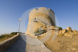 Spanish tower of St. Teresa, Sardinia, Italy photo