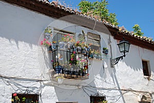 Spanish townhouse with balcony, Granada.