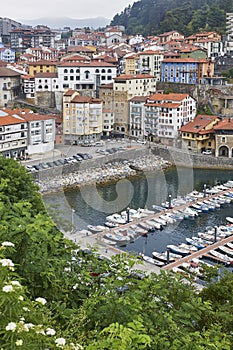 Spanish traditional fishing harbor village in Mutriku. Spain