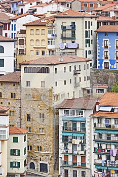 Spanish traditional fishing harbor village in Mutriku. Spain