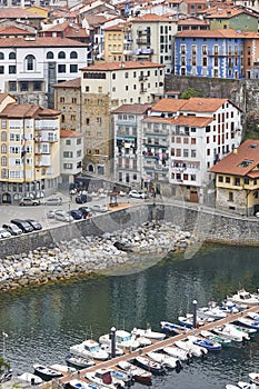 Spanish traditional fishing harbor village in Mutriku. Spain