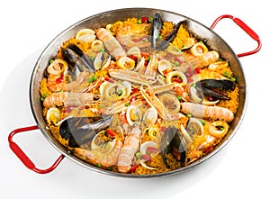 Spanish traditional paella photo