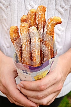 Spanish traditional pastry churros