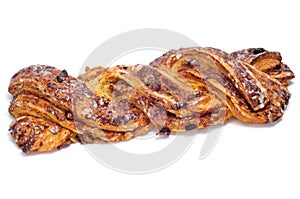 Spanish Trenza de Almudevar, a typical braided pastry