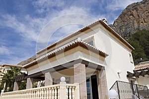 Spanish villa and mountain
