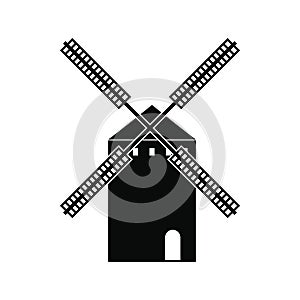 Spanish windmill icon, simple style
