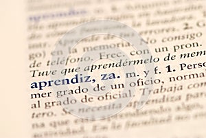 Spanish word for Apprentice photo