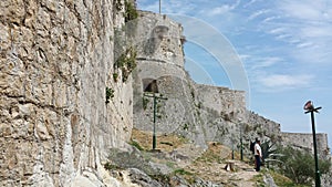 Spanjola Fortress Stone Wall Ruins, Hvar Croatia