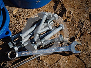 Spanner, bolt and nut