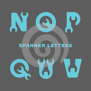 Spanner letters set