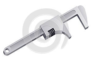 Spanner pipe wrench - isolated illustration