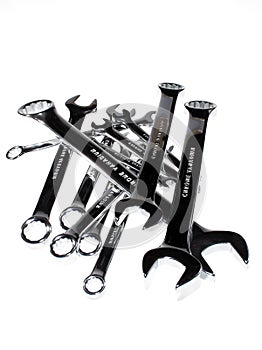 Spanners over white photo