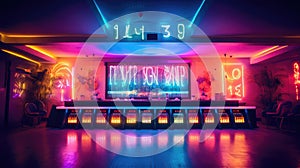 spare bowling neon light