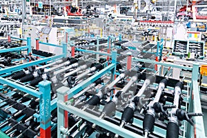 spare parts in a car plant