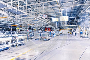 spare parts in a car plant