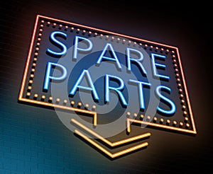 Spare parts concept.