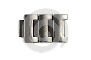 A spare replaceable metal watch wrist belt