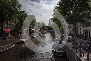 Spare time in the Amsterdam Canals, the Netherlands