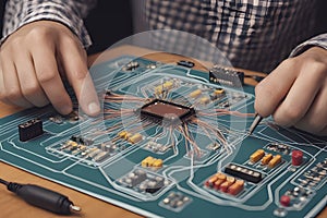 AI Generated- illustrations for the concept of physics on the topic of Electrical Explorations